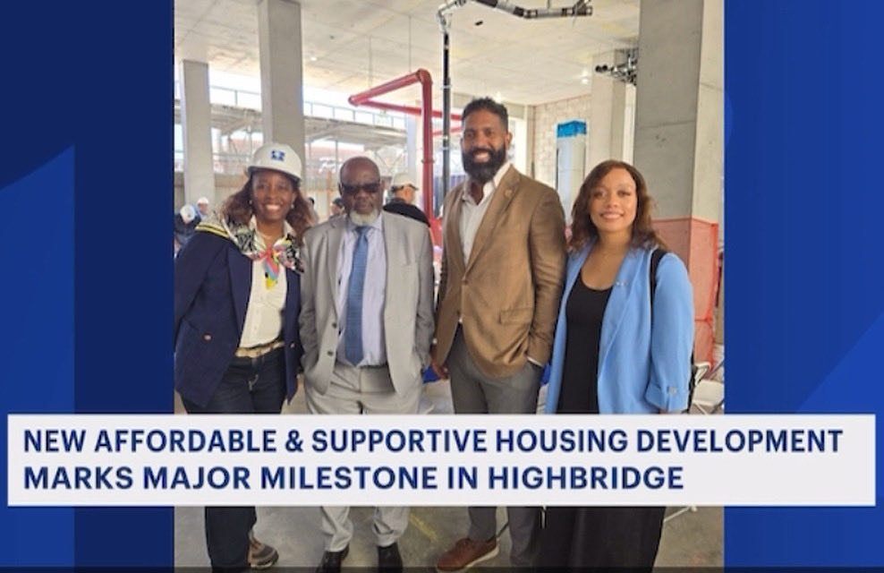 Proud to represent CB4 and Chair Beverly Bond at the Ogden Theater Apartments topping off in Highbridge. Soon, this site will welcome new residents, create nearly 100 permanent jobs, and provide much-needed affordable and supportive housing
