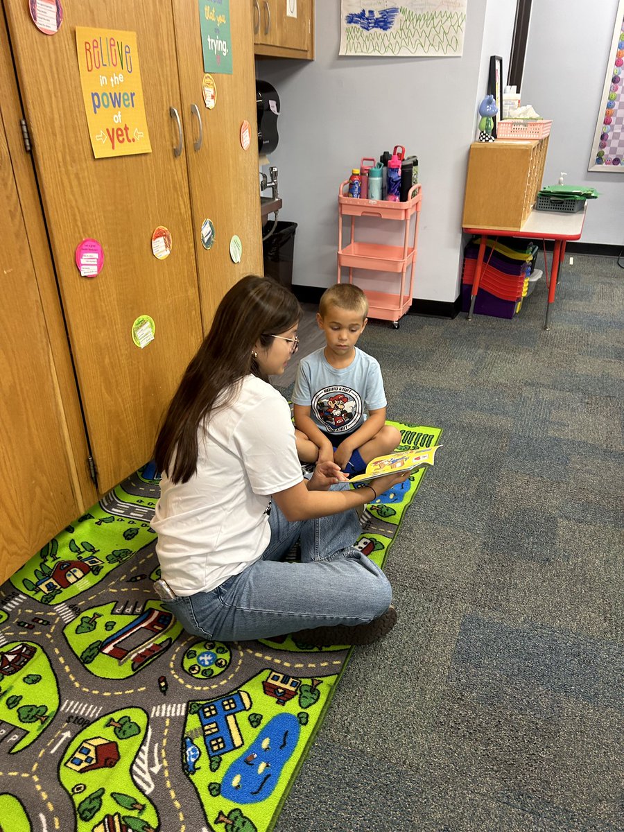 Twin Lakes girls soccer players started a weekly Reading Buddies program today in Ms. Readers Kindergarten class. Great work, Lady Indians! <a href="/twinlakesschool/">Twin Lakes Schools</a>
