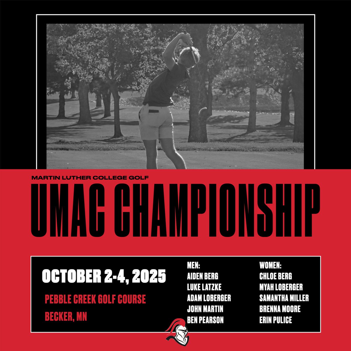 MLC Knights Hit the Green This Weekend at the UMAC Championship! October 2nd to the 4th, 10 of our Knights will be teeing off at Pebble Creek Gold Course. 

Visit mlcknights.com for other information. 

#goknights #knightsgolf #umacchampionship