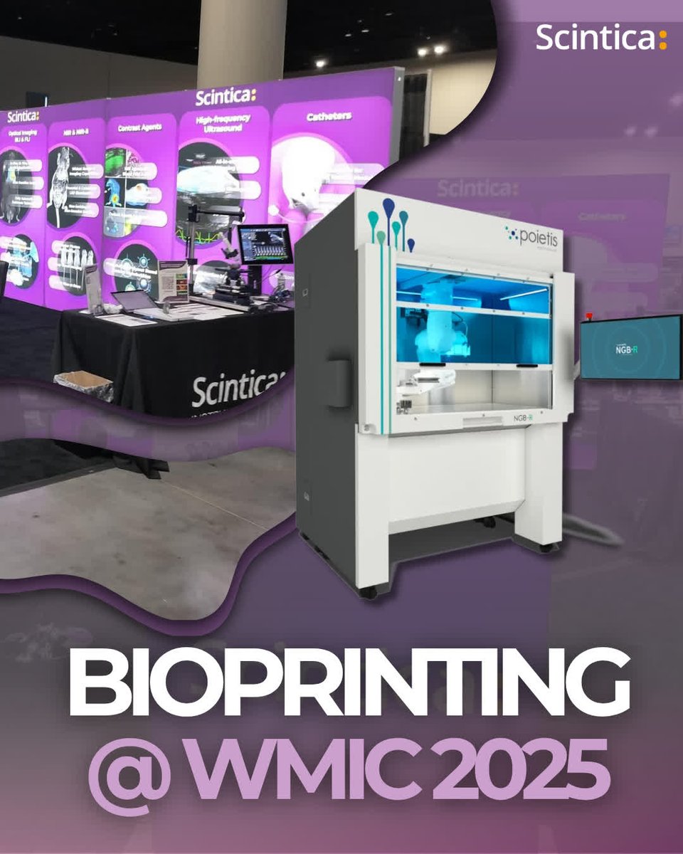 Scintica (@scinticainst) on Twitter photo Curious how #bioprinting can transform your research? 🧬✨ Spoiler: it involves printing live tissues!
📍 Visit Booth 201 at #WMIC2025 to meet Niloufar Khosravi and explore the future of research.
🔗 bit.ly/46OBwky
#Scintica #Biotech #PreclinicalResearch Curious how #bioprinting can transform your research? 🧬✨ Spoiler: it involves printing live tissues!
📍 Visit Booth 201 at #WMIC2025 to meet Niloufar Khosravi and explore the future of research.
🔗 bit.ly/46OBwky
#Scintica #Biotech #PreclinicalResearch