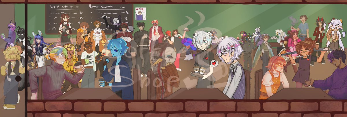 LSCollabs's tweet image. A tad bit late but we deliver you our coffee shop collab !!

Once again thank you to all the wonderful artist who participated ! They are all tagged in the replies so check them out !
alt version in the comments as well
#lifesteal #lifesteafanart
1/7
