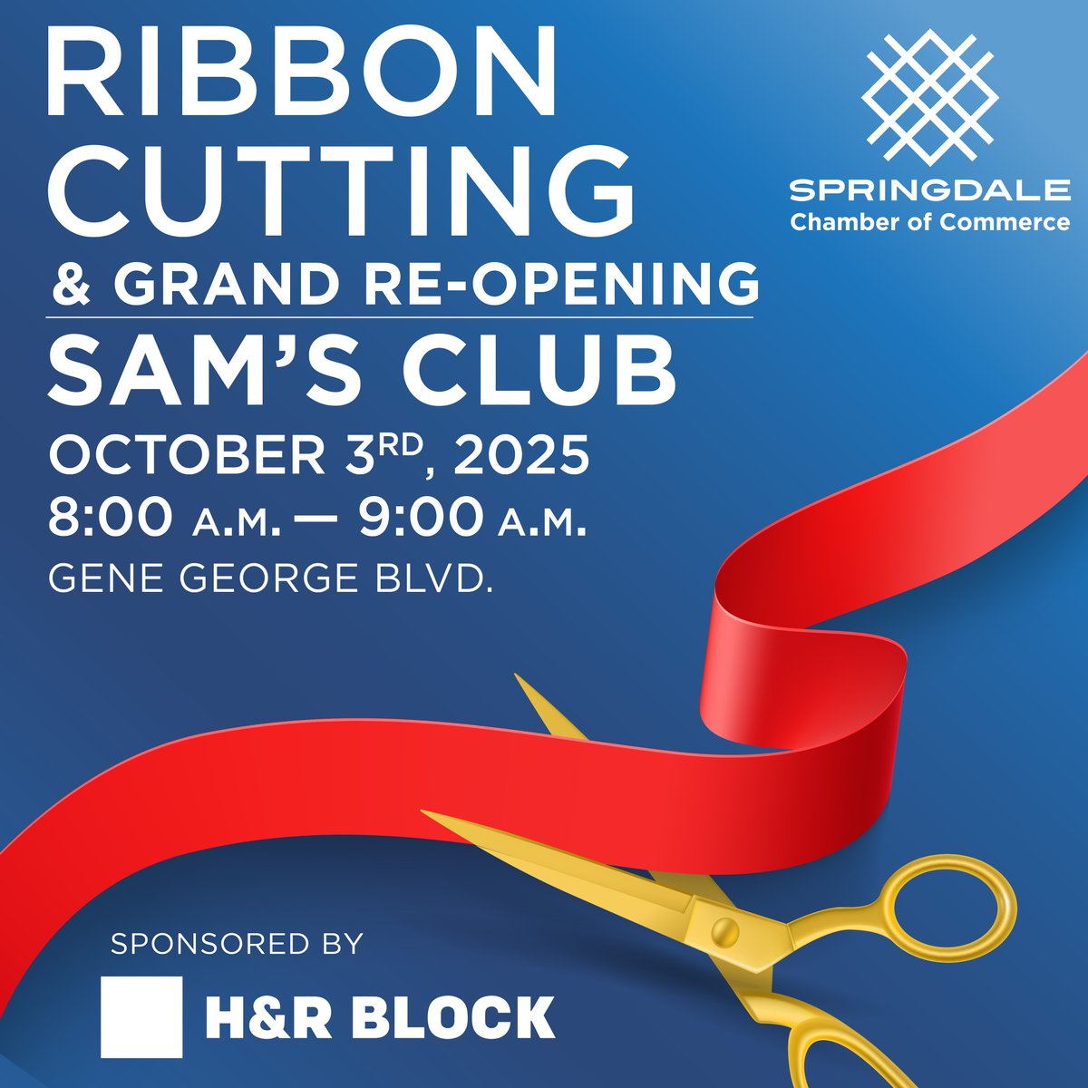 SpringdaleCofC's tweet image. 🎉 Sam’s Club Re-Grand Opening in Springdale! 🎉
We’re celebrating the re-grand opening of Sam’s Club at their Springdale location — and it’s going to be a day full of excitement!
📍 1517 Gene George Blvd., Springdale, AR
🗓 Friday, October 3
⏰ 8:00 a.m.