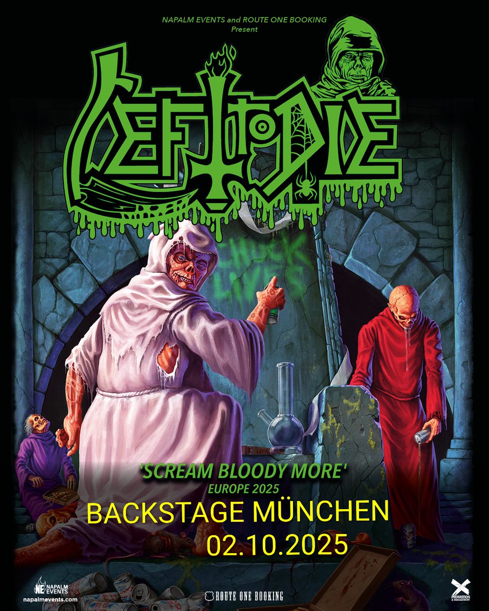 TerryButler67's tweet photo. München....
Left to Die have arrived and we are ready to bring you 
SCREAM BLOODY GORE in its entirety !!
Get down here and party with us !!

#chucklives #screambloodygore #floridadeathmetal #getoffyourass https://t.co/RjRVs2AoLi