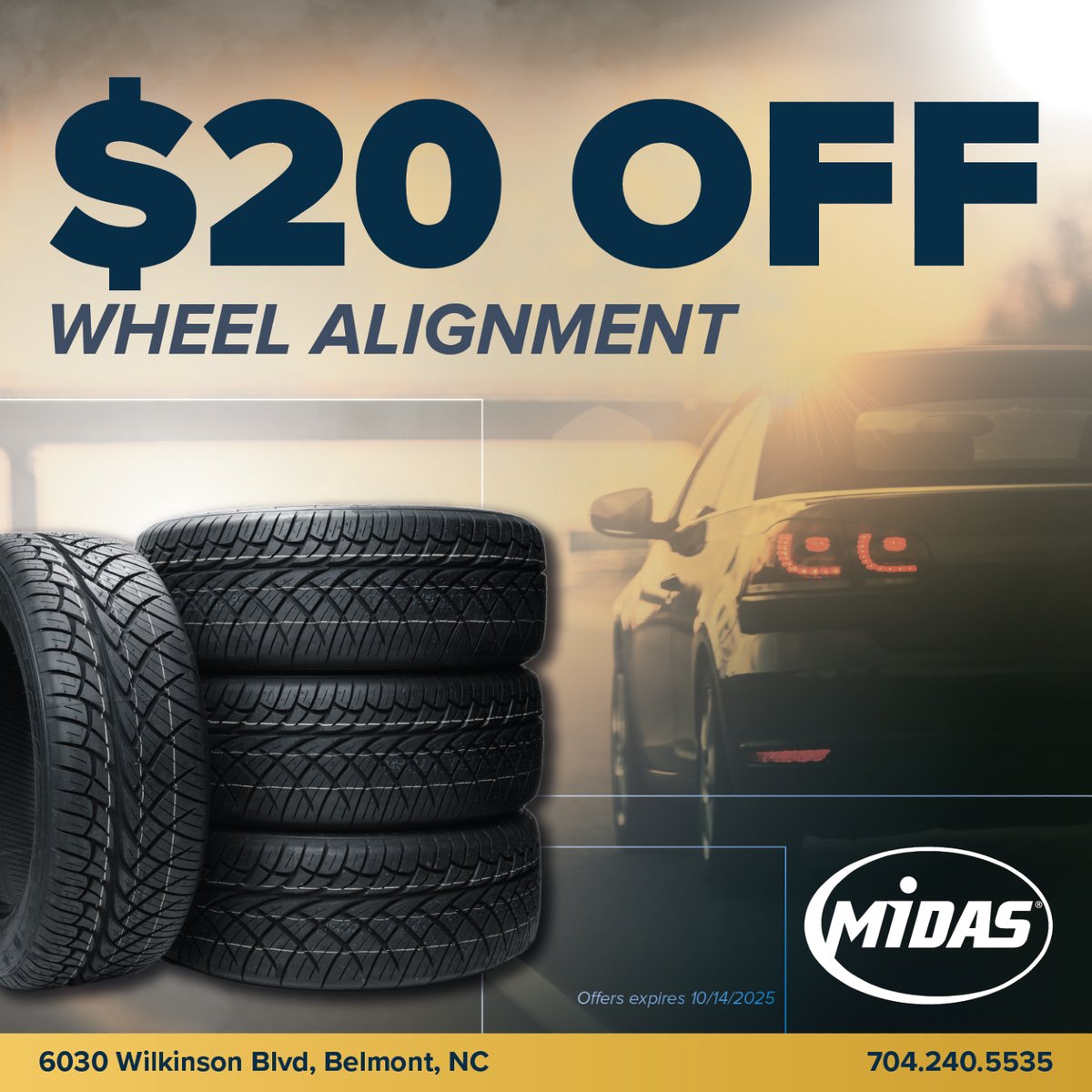 midasbelmontnc's tweet image. 🚙 Extend tire life &amp;amp; improve handling with $20 Off Wheel Alignment.
📅 Expires: 10/14/2025

📍 Call us: 704.240.5535
🔗 Visit: midastireandauto.com

#Midas #BelmontNC #WheelAlignment #AutoService