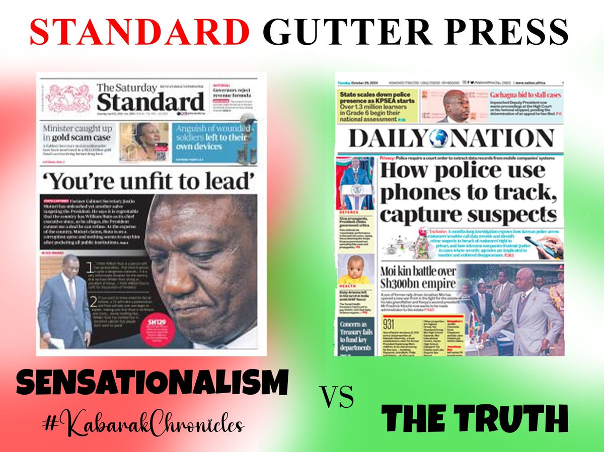 The Standard stopped being a news centre , saa hii ni pure propaganda ! #KabarakChronicles 

Faith Kipyegon #MeghanMarkle Anne Waiguru Morara Nuno Mendes Nicki Minaj Cardi B Flotilla #Flotilla #flotillaglobalsumud #FlotillaGaza