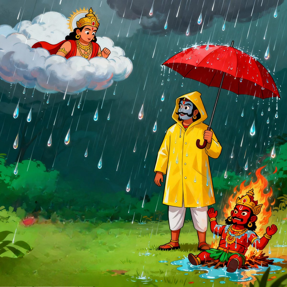 Ravan played smart this Dussehra—applied to Indra Dev for full-day showers so he doesn’t get burnt 🌧️🔥😂
PC <a href="/perplexity_ai/">Perplexity</a> , perfect image curated with my prompts

<a href="/AskPerplexity/">Computer</a> #AI #Dussehra2025 #happydussehra2025 #dusshera #funny #viral <a href="/ARanganathan72/">Anand Ranganathan</a> <a href="/AstroSharmistha/">Astro Sharmistha</a>