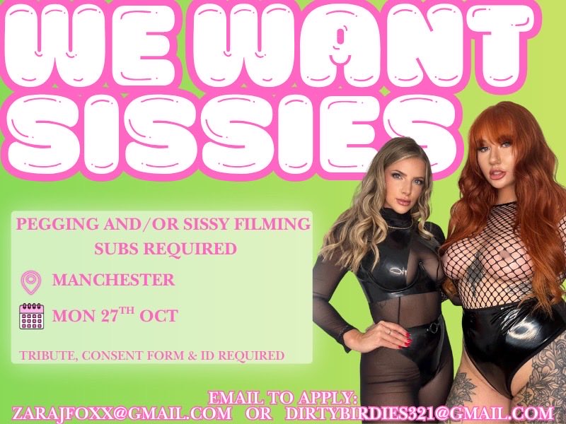 🌸 SISSY FILMING SLUTS WANTED 🌸 

Variety of kinks considered. 

With <a href="/GoddessJJewels/">💎 Goddess Jessica Jewels 💎</a> &amp; I 💦 

Email to apply.