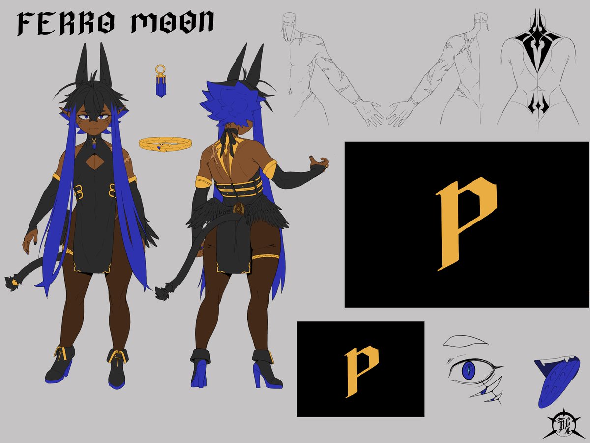 finally was able to get around to making a sheet for ferro, the spicy parts of the ref are you know where

i'll draw the jacket separately
