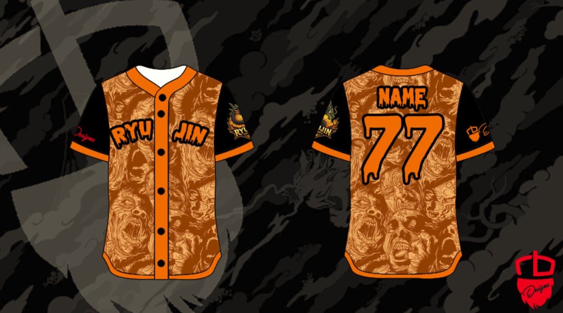 ryujinesportsgg's tweet image. We've partnered with @DisRedBeard Designs to offer our community season exclusive Fall Haunted Theme Jerseys! Preorders start now and run through Nov 2nd.  For more information join our discord to place your orders and  get your hands on these before time runs out! #jersey4sale