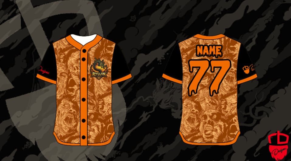 ryujinesportsgg's tweet image. We've partnered with @DisRedBeard Designs to offer our community season exclusive Fall Haunted Theme Jerseys! Preorders start now and run through Nov 2nd.  For more information join our discord to place your orders and  get your hands on these before time runs out! #jersey4sale