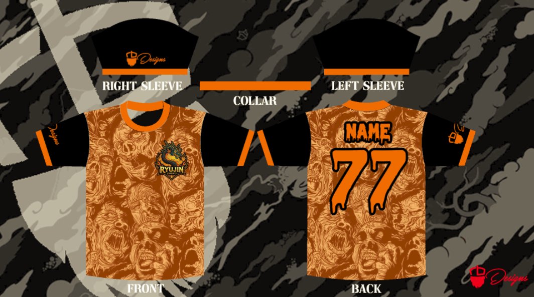 ryujinesportsgg's tweet image. We've partnered with @DisRedBeard Designs to offer our community season exclusive Fall Haunted Theme Jerseys! Preorders start now and run through Nov 2nd.  For more information join our discord to place your orders and  get your hands on these before time runs out! #jersey4sale