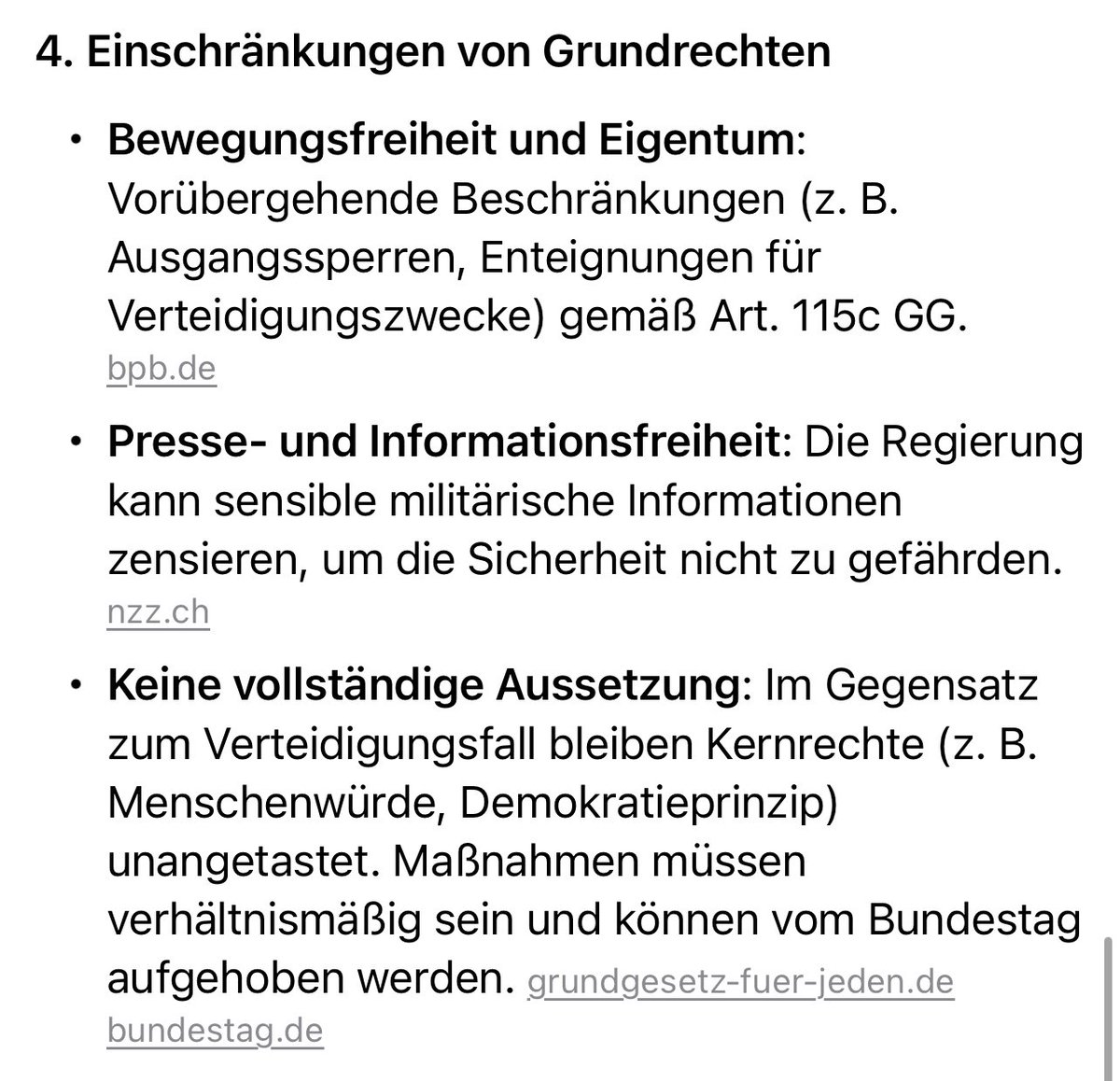 Hab die KI zusammenfassen lassen, was uns im Spannungsfall droht. 
Das liest sich, wie aus der Zeit gefallen. Damit die Leute das alles mitmachen, muss aber natürlich noch etwas mehr vorfallen als unsichtbare Popeldrohnen. 
Also, stay tuned. Es wird spannend. Im negativen Sinn…