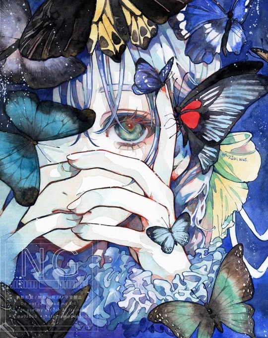 カモフラージュ #watercolor