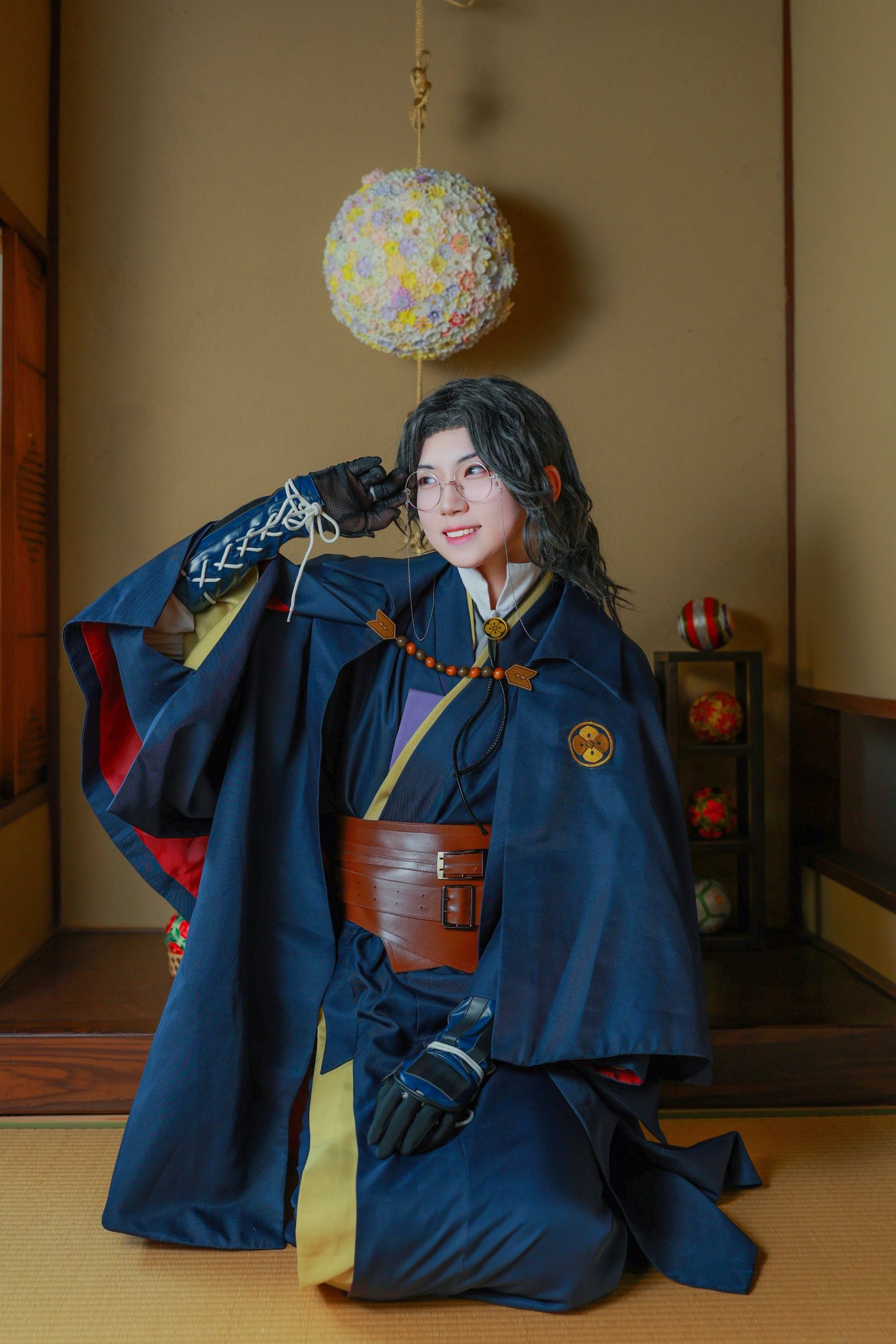刀剣乱舞 南海太郎朝尊 Mサイズ コスプレ衣装 ウィッグ 眼鏡 南海 刀剣