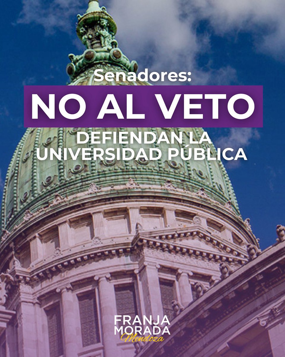 📢 La Universidad Pública necesita certezas, no vetos. El financiamiento universitario es fundamental para garantizar la educación de miles de estudiantes en todo el país.

Porque la educación pública, gratuita y de calidad es un derecho que no se negocia. 💜✊
