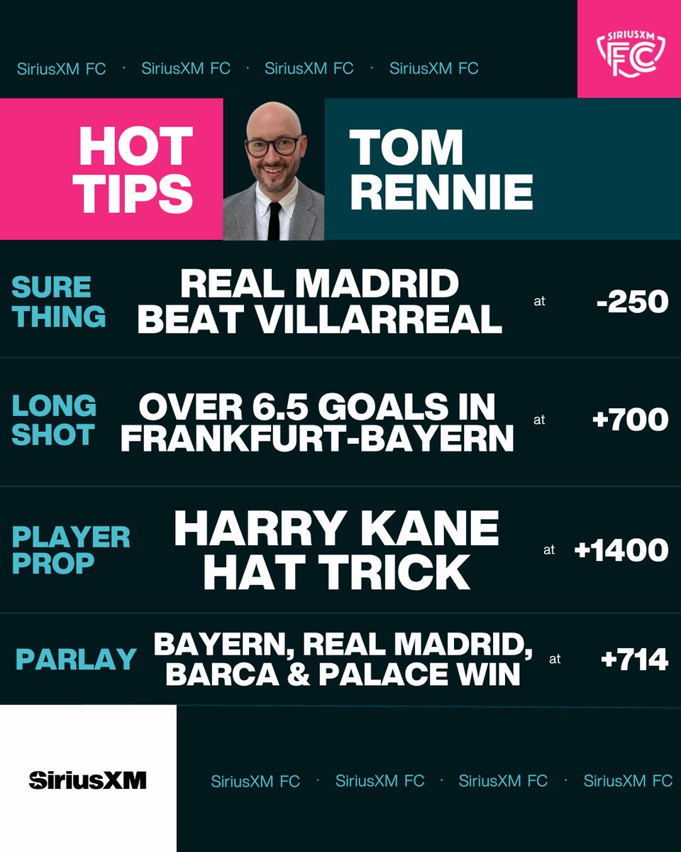 SiriusXMFC's tweet image. HOT TIPS 💰

Who are you backing this weekend?