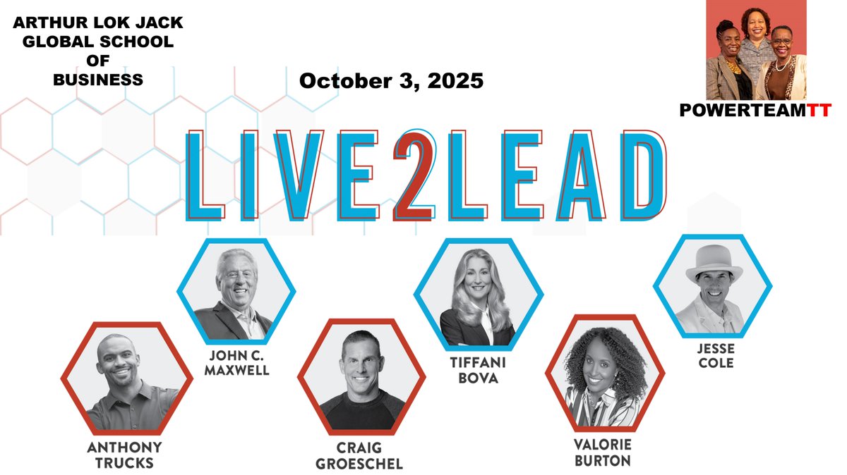 PowerTeamTT1's tweet image. 🚨 Tomorrow is the day!
 🔥 Don’t miss LIVE2LEAD 2025 →CLICK HERE TO REGISTER: powerteamtt.com/product/live2l…
📅 Oct 3 | 📍 Arthur Lok Jack Global School of Business
#CreativeLeadership #Innovation #LIVE2LEAD #PowerteamTT