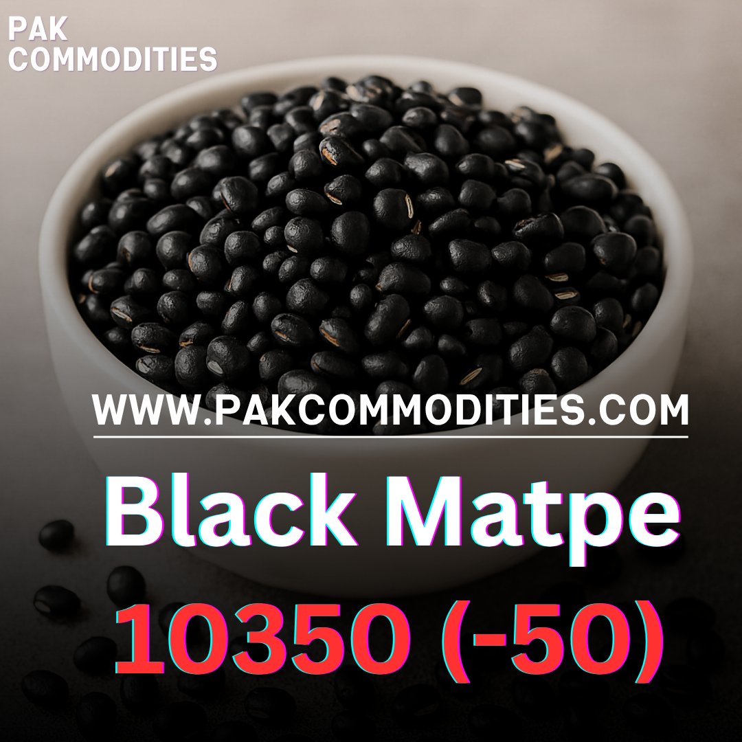 pakcommodities1's tweet image. Pak commodities Islamabad
Today black Matpe (urad) market decreased by 50 Rs, Market is sluggish due to low demand in counter.
#urad #Market #pakcommodities