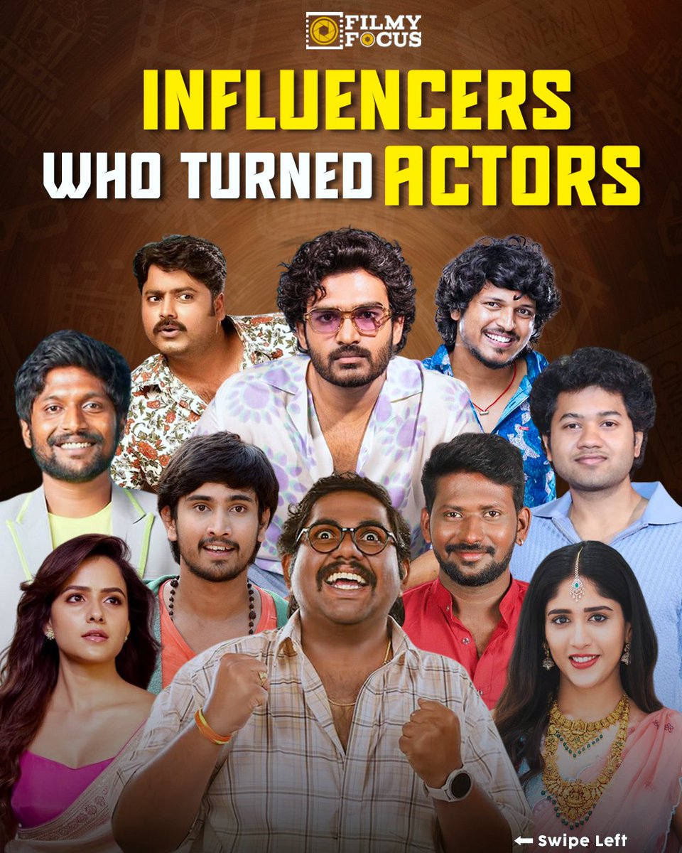 FilmyFocus's tweet image. Influencers Who Turned Actors

#VivaHarsha #KiranAbbavaram #RajTharun #Mouli #SumanthPrabhas #PriyankaJawalkar #Suhass #Sudharshan #MaheshVitta #ChandiniChowdary #SandeepRaj #NiharikaNm #VaishnaviChaitanya #PrasadBehara