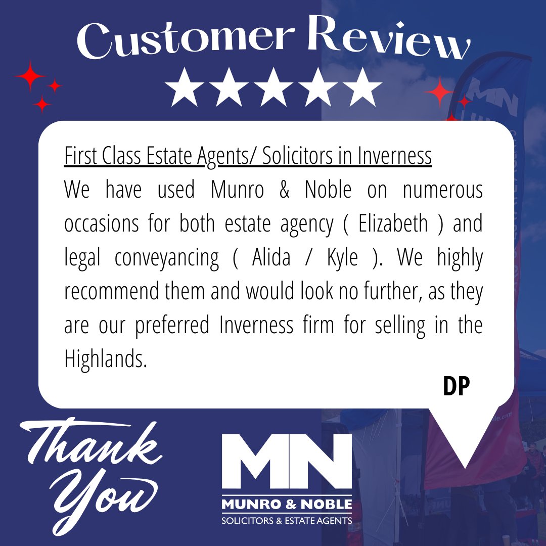 🌟 Thank You Thursday 🌟

To all our clients — thank you for choosing Munro &amp; Noble for your property 🏡 and legal services ⚖️.

👉 Contact us today for any estate agency or legal advice.

🌐 munronoble.com