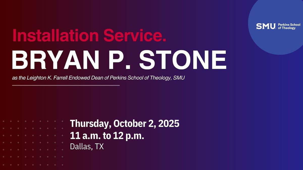 Congratulations to Rev. Dr. Bryan Stone on his installation as Dean of Perkins  School of Theology! Dr. Stone was an E. Stanley Jones Professor of Evangelism at Boston University School of Theology for 27 years. buff.ly/YJtm8Ym
