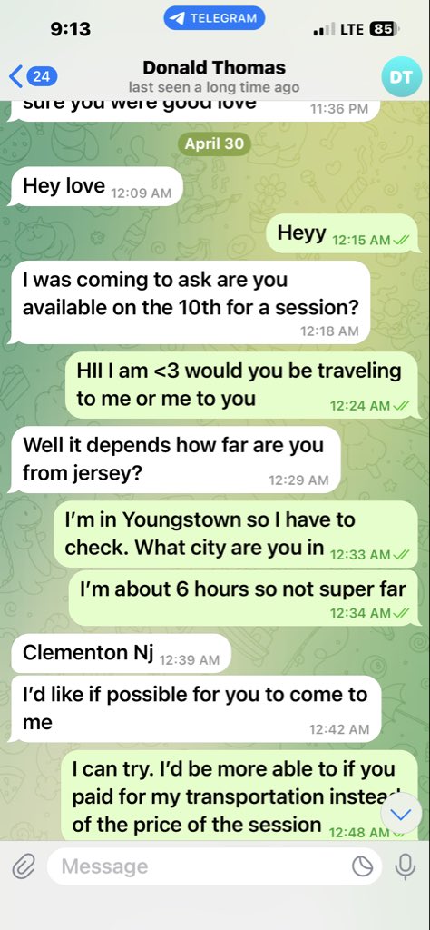 Dumb people fr. 
Thought this was a friend of mine continually planned sessions , never paid for the. Said he had trauma because an account mimicking me had “scammed” him in the past (which I now believe to be a lie) has been repeatedly planning sessions since April. Never paying