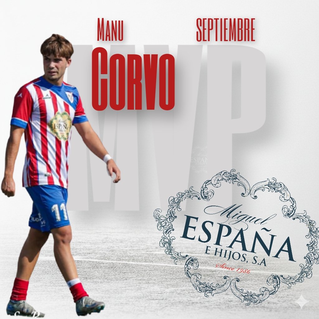 cdtorrijos_ofcl's tweet photo. 🏆 MVP Septiembre 🏆
Manu Corvo se lleva el premio gracias a sus grandes actuaciones durante todo el mes. 🔥⚽

Gracias a @miguelespanahij   por hacerlo posible 🙌 https://t.co/THbfTNEHaG