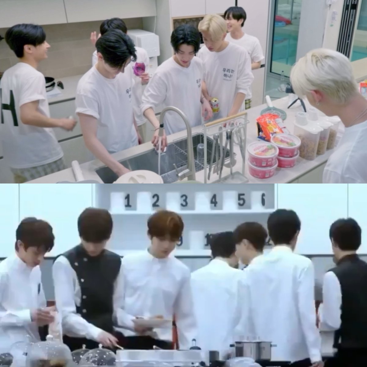 the iland kitchen to the actual enhypen now 🥹🤍 enhypen have grown so well!