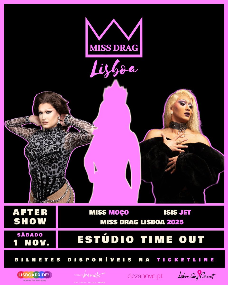 Let's party at the AFTER SHOW 🪩

ticketline.sapo.pt/evento/miss-dr…