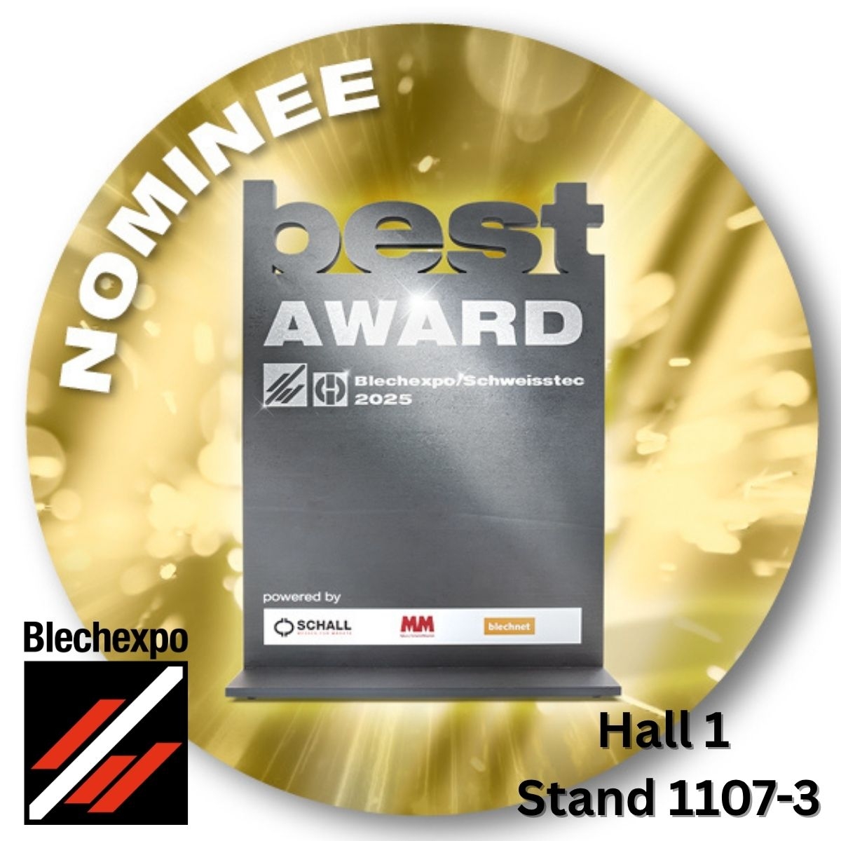 InspecVision's tweet image. October is here and the countdown to Blechexpo 2025 is on!

We’re thrilled that our latest innovation - the A.I Powered Guidance &amp;amp; Verification system (GAV), has been nominated for the “best Award 2025” @Blechexpo Messe 

Visit us in Hall 1, Stand 1107-3 for a live demo!