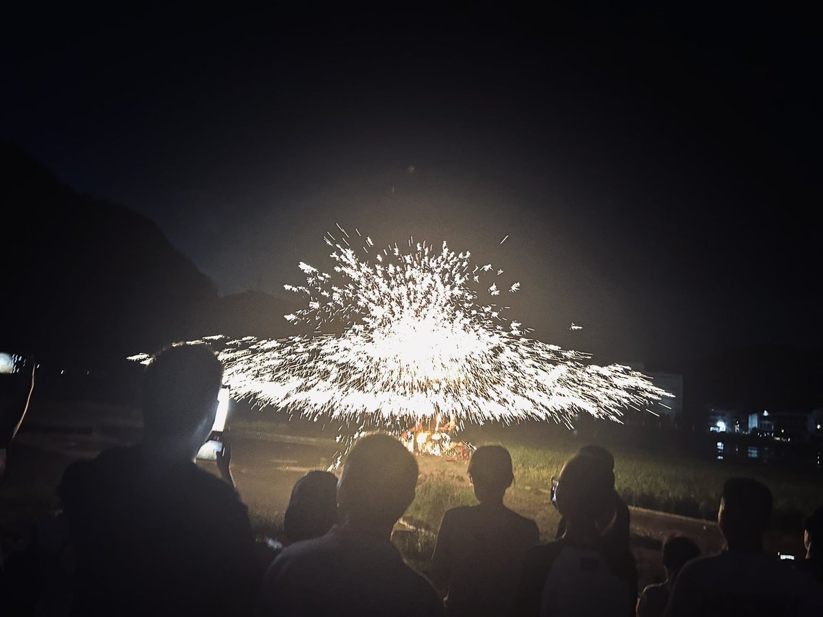 The iron flower display performance is really amazing and stunning 🎉