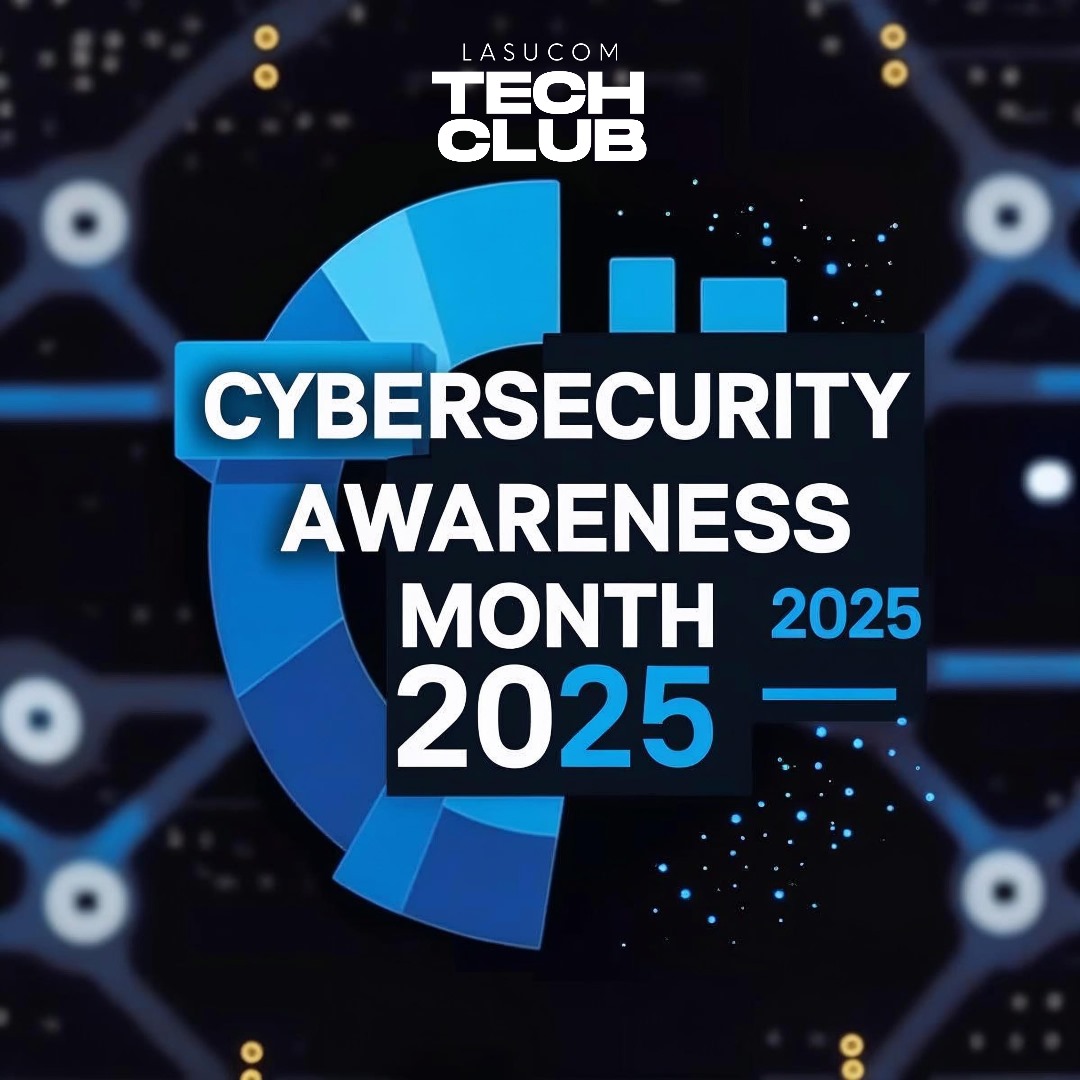 LasucomTechClub's tweet image. 🔐✨ Happy #CybersecurityAwareness Month! 🚀💻

Your digital safety = your future. 🌍💡
✅ Strong passwords
✅ Enable 2FA
✅ Think before you click

Stay safe. Stay secure. Always. 💙

#CyberMonth2025 #StaySafeOnline #LASUCOMTechClub