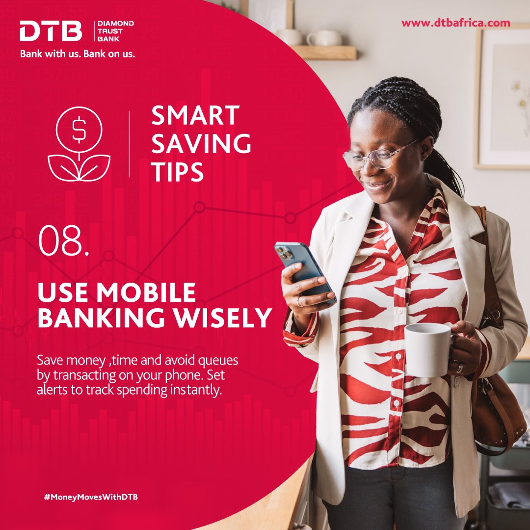Your phone isn’t just for calls, it’s a powerful savings tool. Use mobile banking to save instantly, track spending in real time, and set alerts that help you stay disciplined. The easier saving is, the more consistent you’ll be. ^Juma
#MoneyMovesWithDTB #BankOnUs