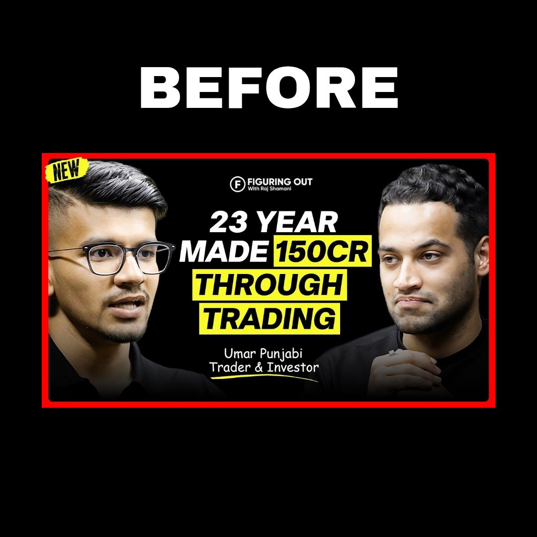 ClickBoostWorks's tweet image. Before vs After Thumbnail 🔥
First impressions matter.
Which one grabs your attention more? 👀
👉 DM me for clickable thumbnails that boost CTR 🚀

#youtubethumbnails #ctrboost #graphicdesigner #youtubegrowth #contentcreators #youtubedesign