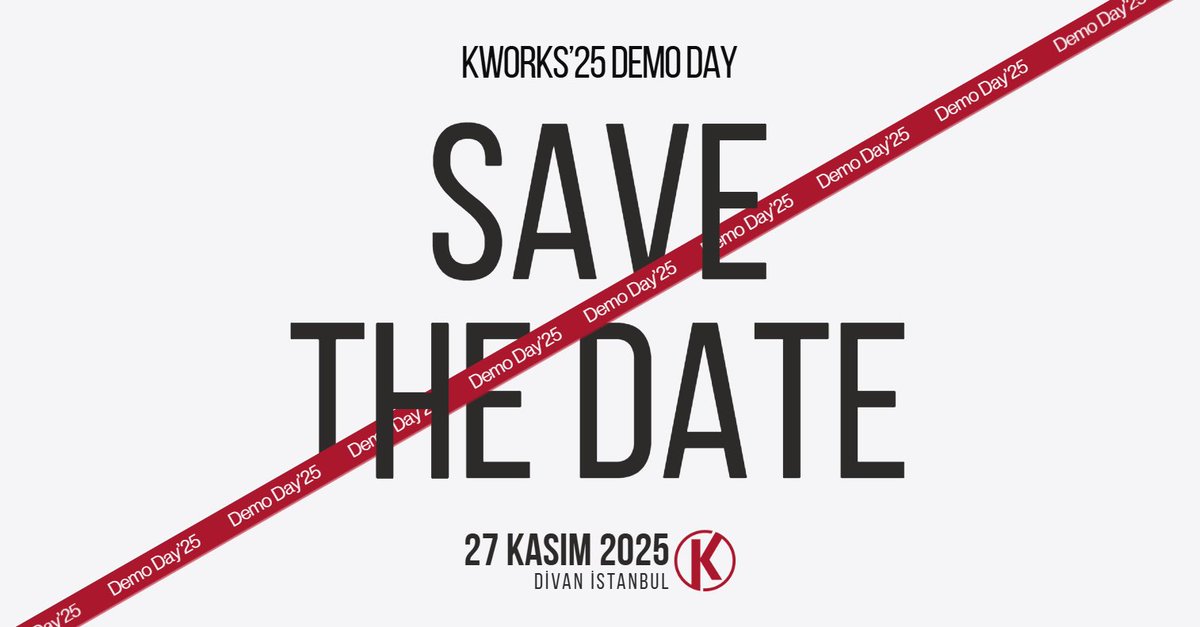 27 Kasım’da ekosistemin kalbi KWORKS'25 Demo Day’de atacak! Ajandanıza not etmeyi unutmayın. 📌