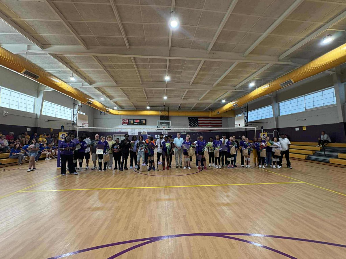 Eighth grade volleyball players were recognized last night at their final game of the season. Way to go Lady Yellowjackets!
