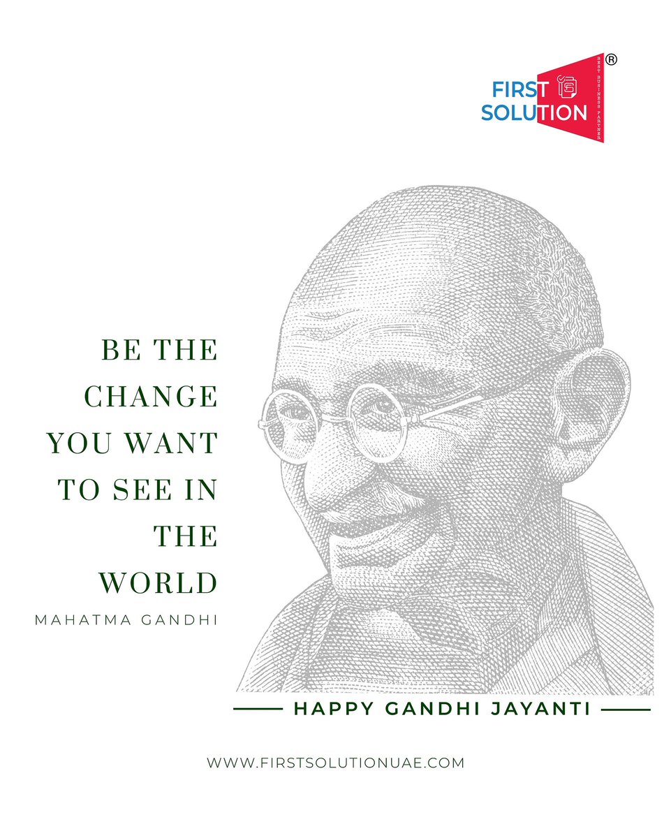 FirstSolutionB's tweet image. Change starts with one step. This Gandhi Jayanti, let’s take that step together toward growth and success.
#FirstSolution #HappyGandhiJayanti #BusinessWithPurpose