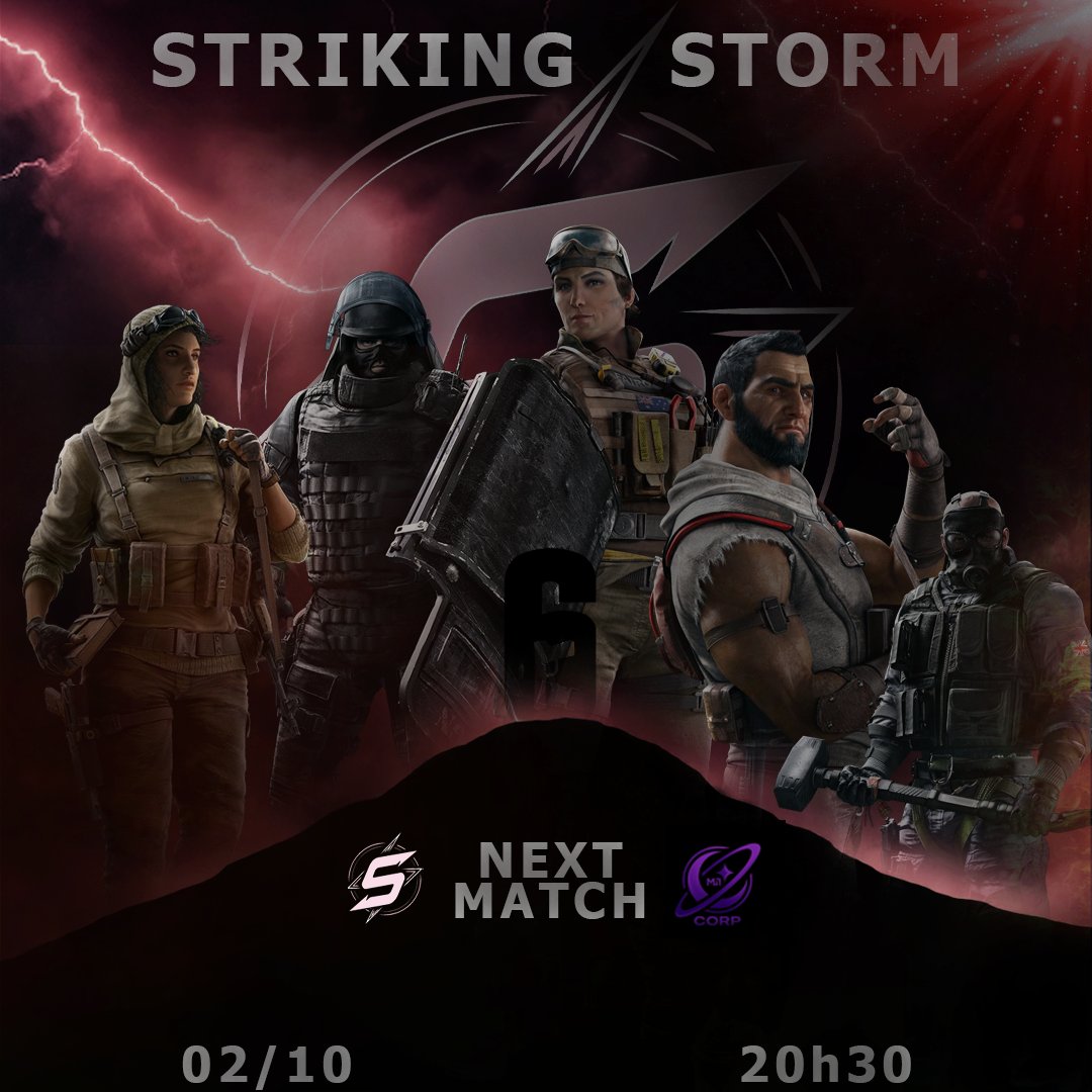 MATCH DAY !!
Striking Storm - MJ1 Corp 
20:30 on Twitch : twitch.tv/striking_storm…

Come out in force to support our team