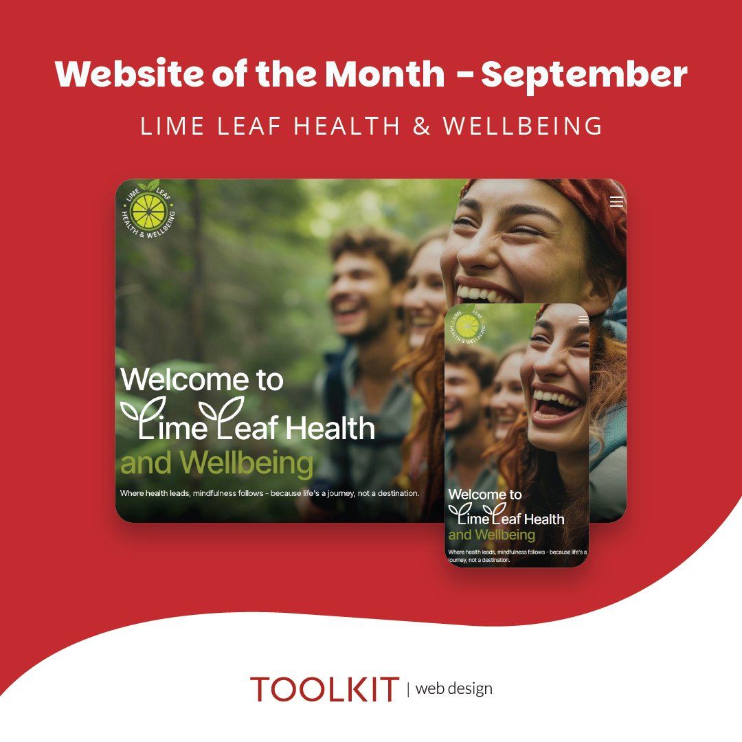 Our Website of the month is Lime Leaf Health &amp; Wellbeing! Read more about the build process and our thoughts on this unique and bespoke website here:

toolkitwebsites.co.uk/blog/website-o…

#webdevelopment #chichester #webdev #webdesign #design