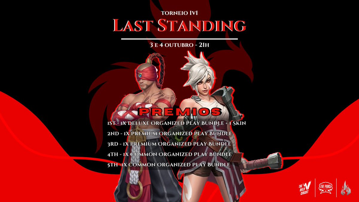 # PHOENIX LAST STANDING 

Relembramos que as inscrições para o nosso Phoenix Last Standing está abertas até às 12h de amanhã!!!

Não percam esta oportunidade de mostrarem a vossa habilidade no Abyss!!
discord.gg/nB9XE6wpJ

#PhoenixCommunity #WildriftPT #GamingCommunity