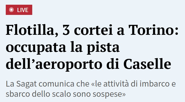 Occupare la pista di un aeroporto, causando problemi e disagi a lavoratori e viaggiatori, non ha nulla a che vedere con la situazione a Gaza. Questi non sono pacifisti, ma teppisti.