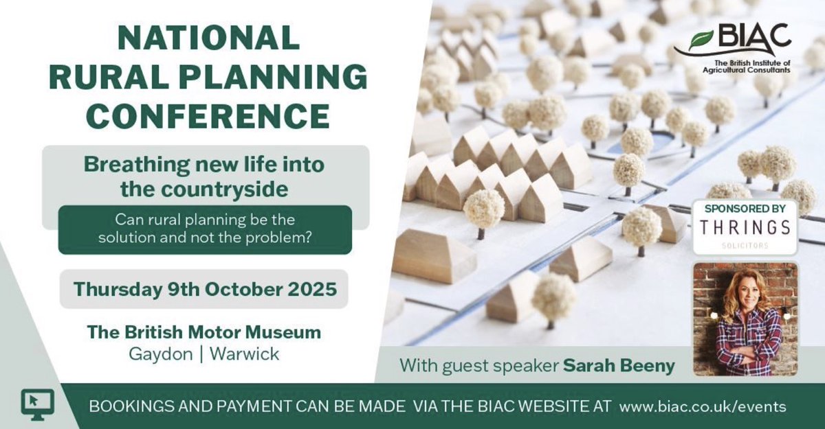 SLG's Managing Director, <a href="/Paul_SLG/">Paul Smith</a> will be attending the <a href="/BIAC_UK/">British Institute of Agricultural Consultants</a> Rural Planning Conference next week, delivering a talk on Planning and Nature in flux; policies and possibilities. Find out more about the event and the line up - strategiclandgroup.co.uk/insights/slgs-…