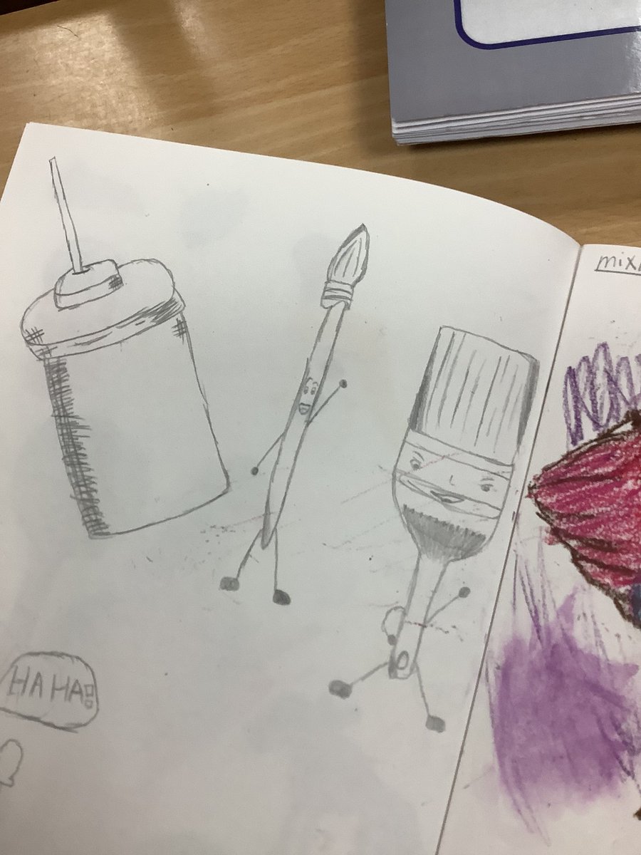 MillbrookWigan_'s tweet image. Can you turn a paint brush into a character, Y4? #mbart #creativeexpression