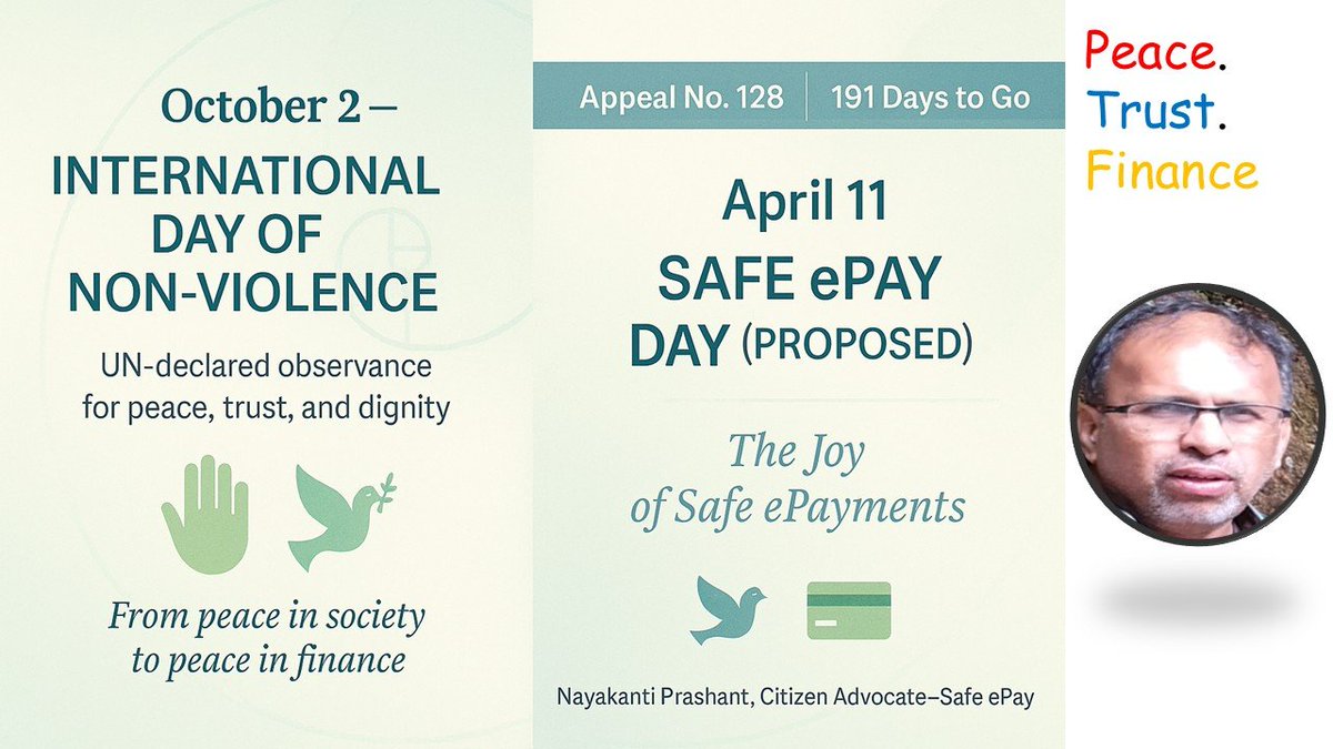 nshantin's tweet image. April11 #NonViolenceDay #gandhijayanti2025 #Dasara2025 #VijayaDasami #Navaratri2025 #SafeePayDay
#UPI10thBirthday
movethebarrier.blogspot.com/2025/10/octobe…