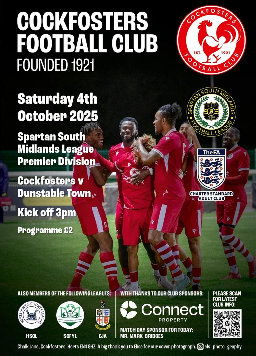 Its league action again this Saturday and we host Dunstable Town FC, our 1st fixture of the new calendar month. 

📆 Sat 4 October
🏆 <a href="/SSMFLOfficial/">Spartan South Midlands Football League Official</a>
🏟 Chalk Lane EN4 9HZ 
🆚️ <a href="/DunstableTownFC/">Dunstable Town FC #tOWNtogether</a>
🕒 3pm 
🍺 Bar open 
💰 Adults £10 | Conc £5 | U18 foc
💳 season tickets valid ✔️

A