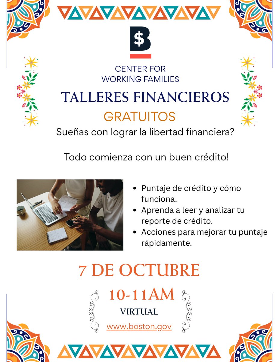 Sueñas con lograr la libertad financiera? Todo comienza con un buen crédito! Regístrate aquí: zoomgov.com/meeting/regist…
Join us October 7th for our How to Improve Your Credit &amp; Increase Your Score in Spanish! Register at the link above.