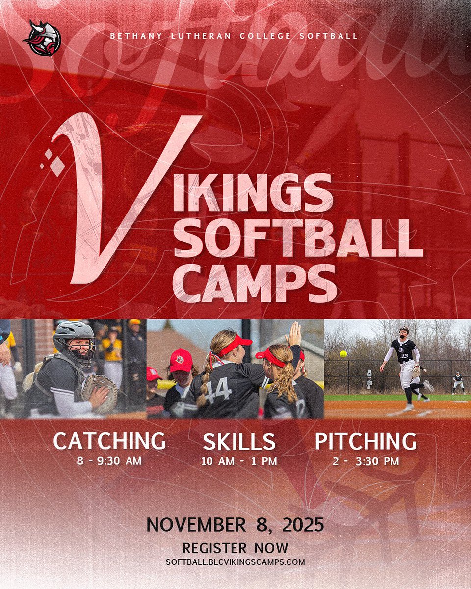 Come work with the Vikings players and coaches! 

softball.blcvikingscamps.com