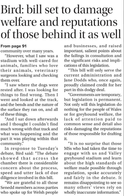 In today's <a href="/RPGreyhounds/">@RPGreyhounds</a>, GBGB CEO Mark Bird reflects on the recent <a href="/SeneddWales/">Welsh Parliament</a> debate on the introduction of the bill to ban #greyhoundracing in Wales⤵️