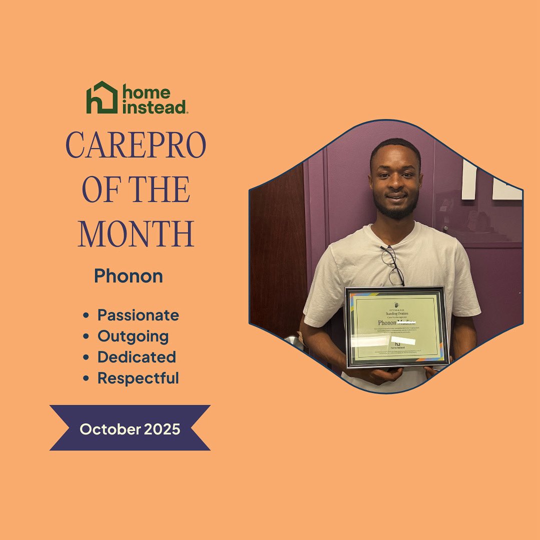 For the month of October, we are taking the time to recognize one of our amazing CarePro’s, Phonon. He always shows that he is dedicated, passionate, and respectful to all of his clients and wins their hearts over with his outgoing personality. Thank you for everything you do🫶🏼