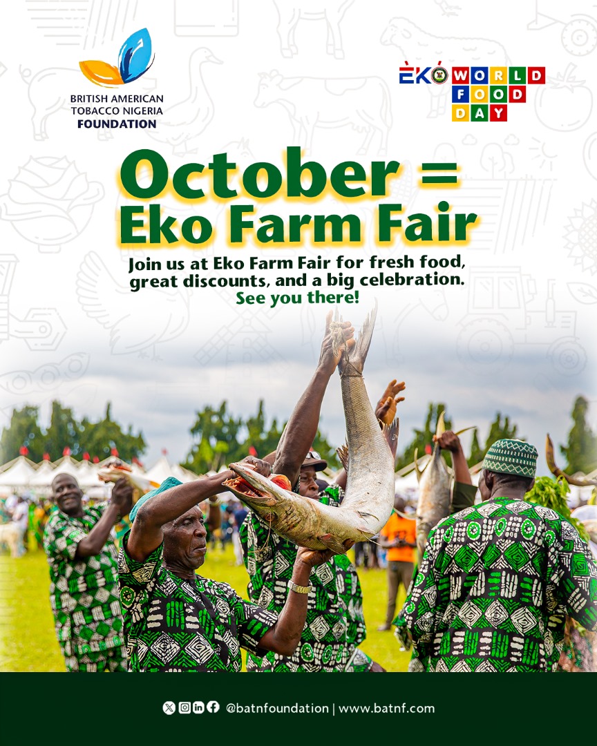 Every October, Lagos becomes the heartbeat of food, farmers, and community. 

The Eko Farm Fair has grown to be more than a marketplace, it is a celebration of abundance, a platform of opportunities, and a gathering where value meets experience.

This year, the celebration